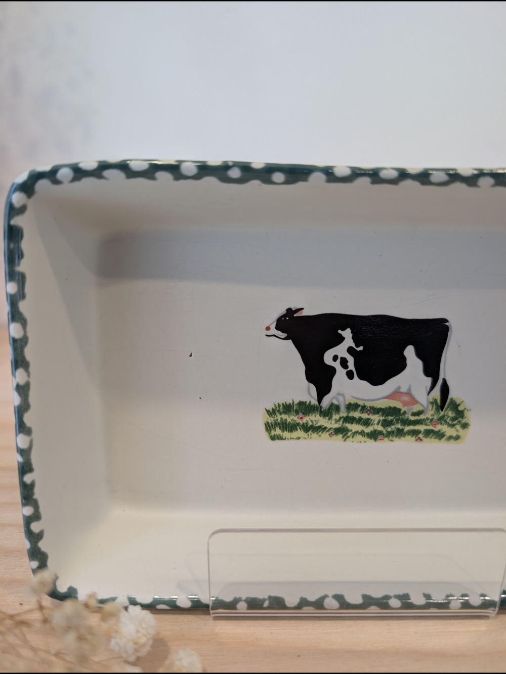 Vintage Crystolware Cow Dish — Farmhouse Cottagecore Decor - Picture 3 of 13